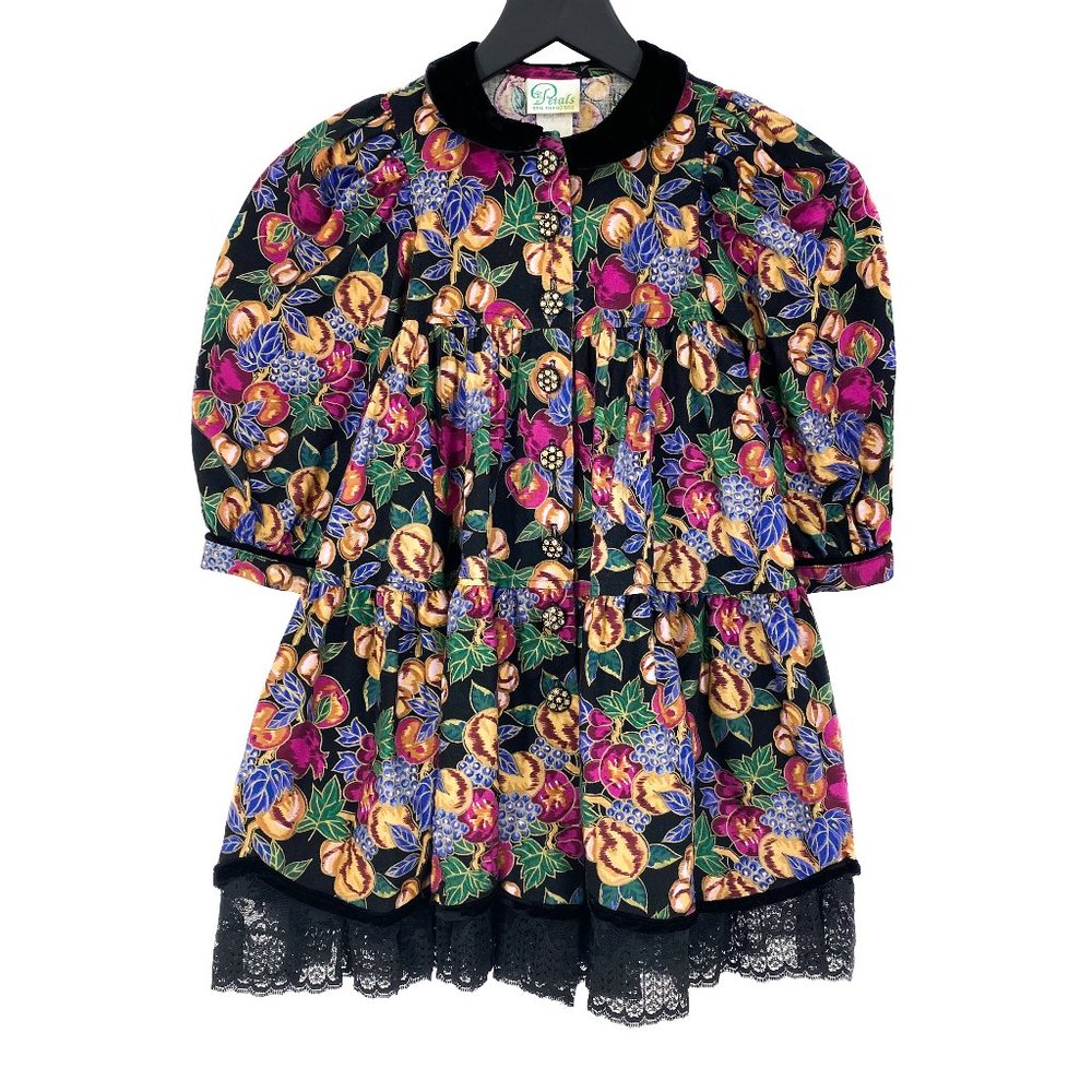 VINTAGE PETALS SAN FRANCISCO 1994 Fruit Lace Dress Size 4